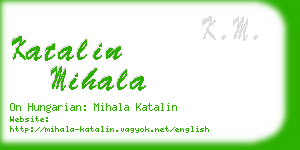 katalin mihala business card